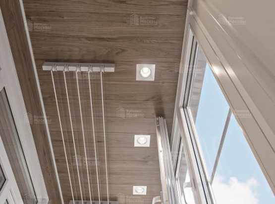 Балкон под ключ с остеклением и отделкой