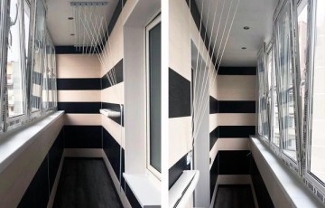 Лоджия под ключ с недорогой дизайнерской отделкой и полной комплектацией
