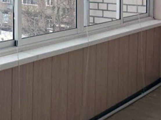 Остекление лоджии раздвижными окнами Provedal с отделкой Остекление лоджии раздвижными окнами Provedal с отделкой