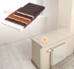 Установка подоконной столешницы из ламинированного ПВХ