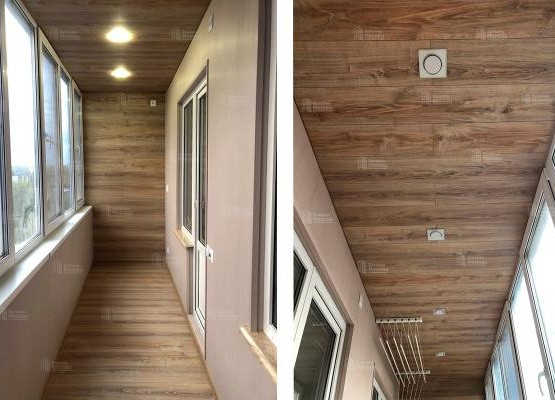 Ремонт лоджии 8 м2 с остеклением, теплым полом, отделкой ламинатом и ПВХ панелями под ключ