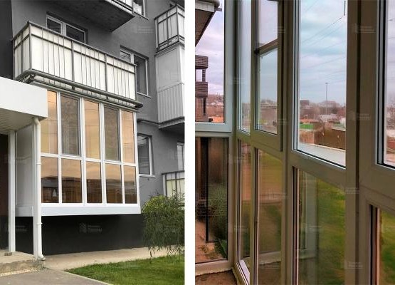 Остекление П-образного балкона с тонировкой: кейс с панорамными окнами и энергосбережением