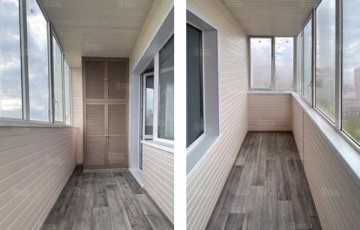 Отделка балкона Евровагонкой