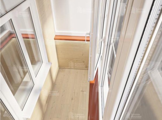 Расчет остекления балкона с отделкой натуральным деревом