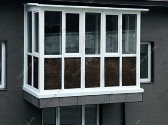 Пластиковые окна на балкон (Француз с тонировкой)