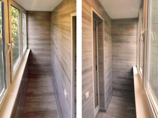 Отделка балкона. Ламинат Отделка балкона. Ламинат