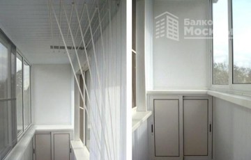 Остекление балкона + встроенная тумба