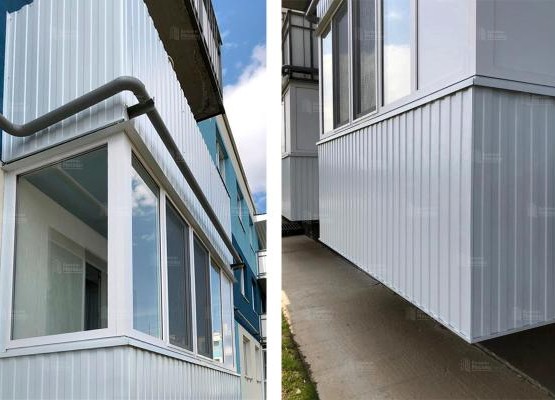 Остекление балкона на первом этаже, МФ стеклопакеты и комплексная отделка