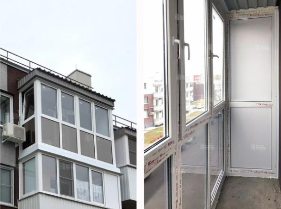 Теплое панорамное остекление балкона с тонировкой