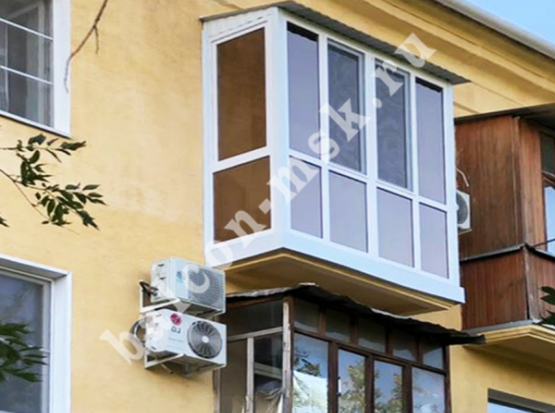 Ремонт балкона 3.0х0.8м с установкой французского остекления