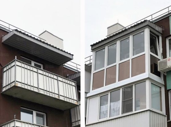 Французское остекление с тонировкой нижнего яруса