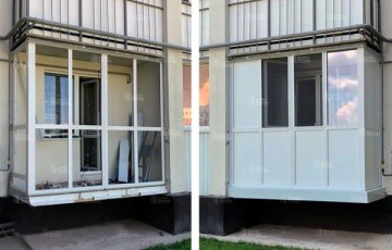 Французское остекление балкона с отделкой: элегантность и приватность