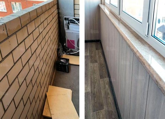 Утепление лоджии 4 м2 пенофолом с комплексной отделкой ПВХ панелями