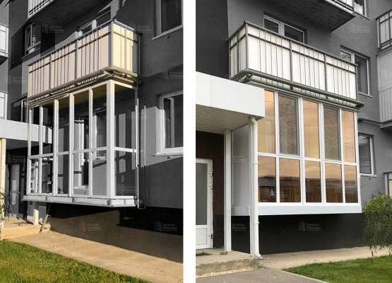Остекление П-образного балкона с тонировкой: кейс с панорамными окнами и энергосбережением