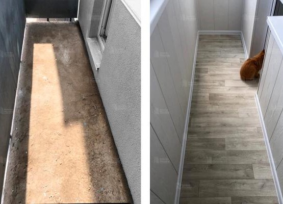 Кейс по утеплению балкона на первом этаже: МФ стеклопакеты, сэндвич-панели и комплексная отделка