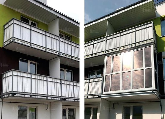  Французское остекление балкона с тонировкой «Панорамный балкон»