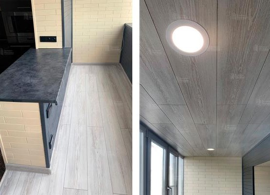 Евроостекление балкона под ключ с присоединением к комнате