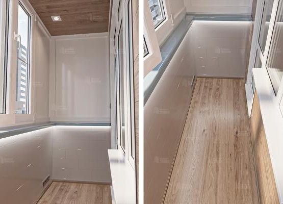 Расчет остекления балкона с отделкой ПВХ панелями и ламинатом