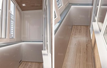 Расчет остекления балкона с отделкой ПВХ панелями и ламинатом