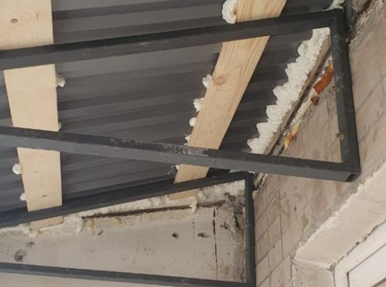 Расчет установки крыши на лоджии из профлиста