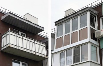 Французское остекление с тонировкой нижнего яруса