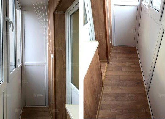 Ремонт балкона: кейс французского остекления с глухим цоколем из сэндвич-панелей