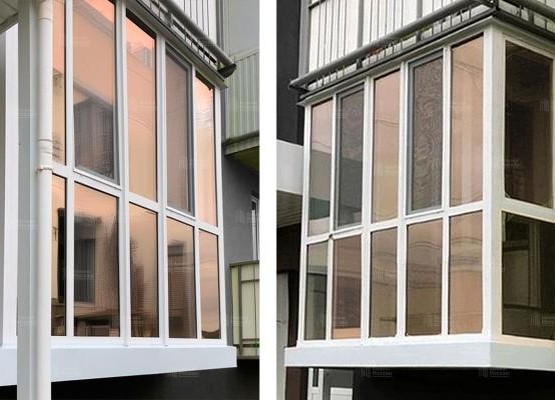 Остекление П-образного балкона с тонировкой: кейс с панорамными окнами и энергосбережением