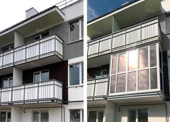  Панорамное остекление балкона с тонировкой под ключ