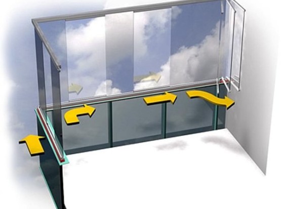Безрамное остекление лоджии
