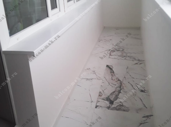 Отделка лоджии гипсокартоном и плиткой