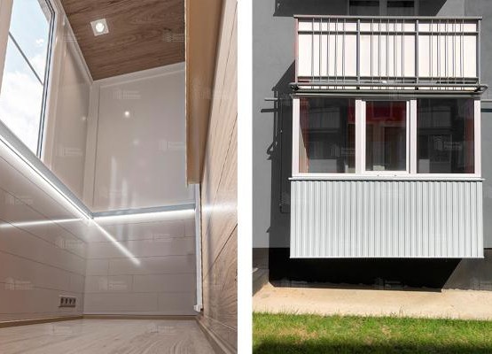 Кейс: ремонт балкона «Ламинат + ПВХ» — цены, фото до и после, тепло без лишних трат