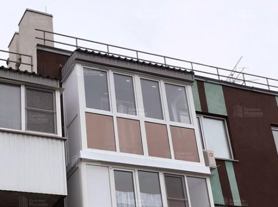 Французское остекление с тонировкой нижнего яруса