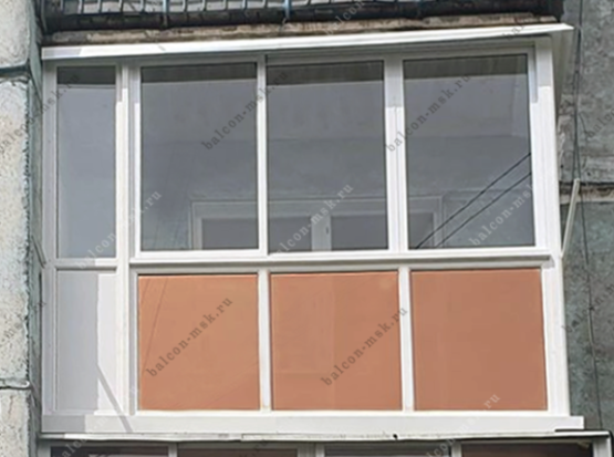 Ремонт балкона с установкой Французского остекления